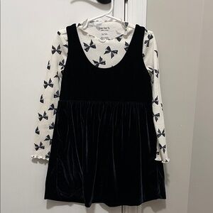 Carter's Black and White Bow Dress